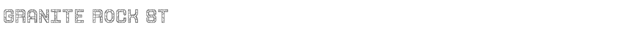 Sample characters Granite Rock St Font